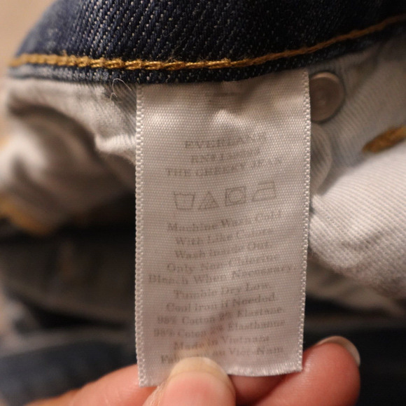 Everlane Women 32 The Cheeky Straight Leg Denim Jeans High Rise Midwash Blue - Picture 4 of 7